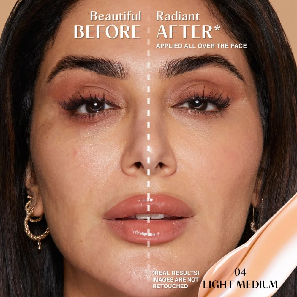 Huda Beauty Glowish Bright Light Hydrating Sheer Vegan Concealer 04 Light Medium